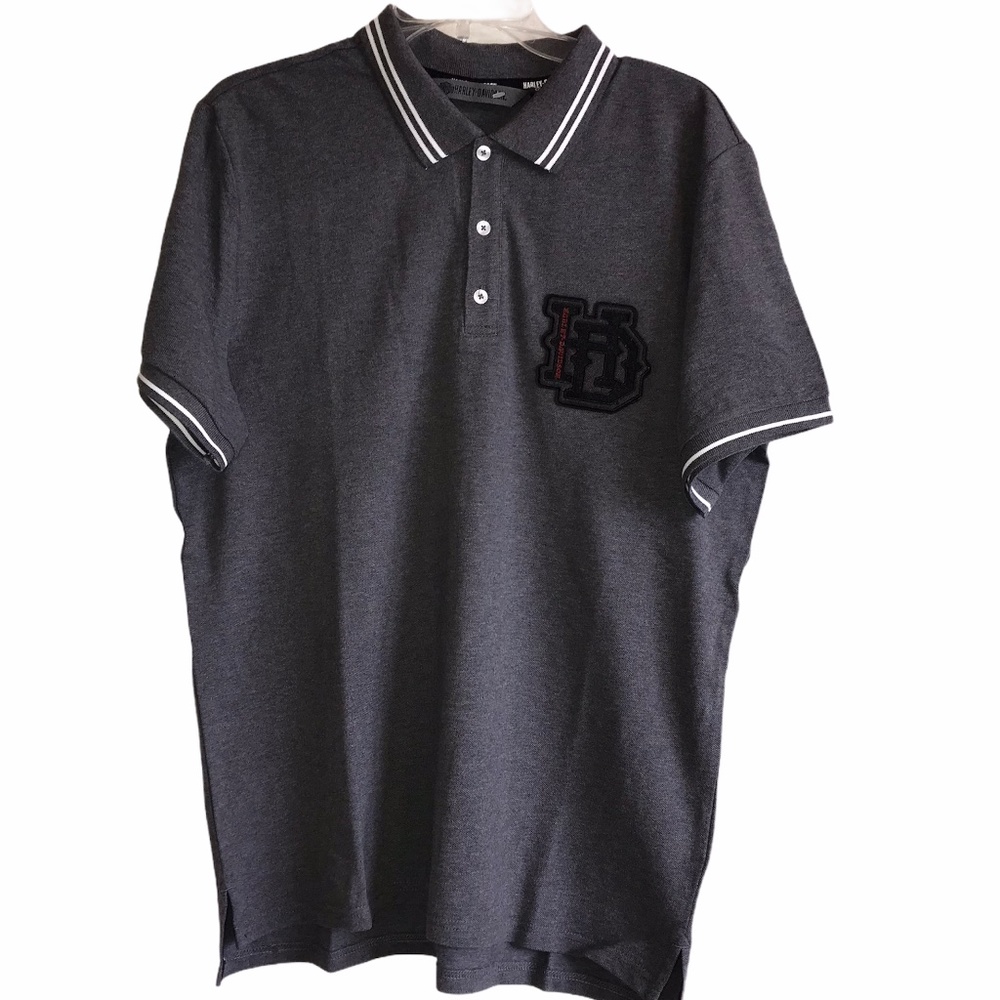 NWT. Harley Davidson Melange slim fit polo